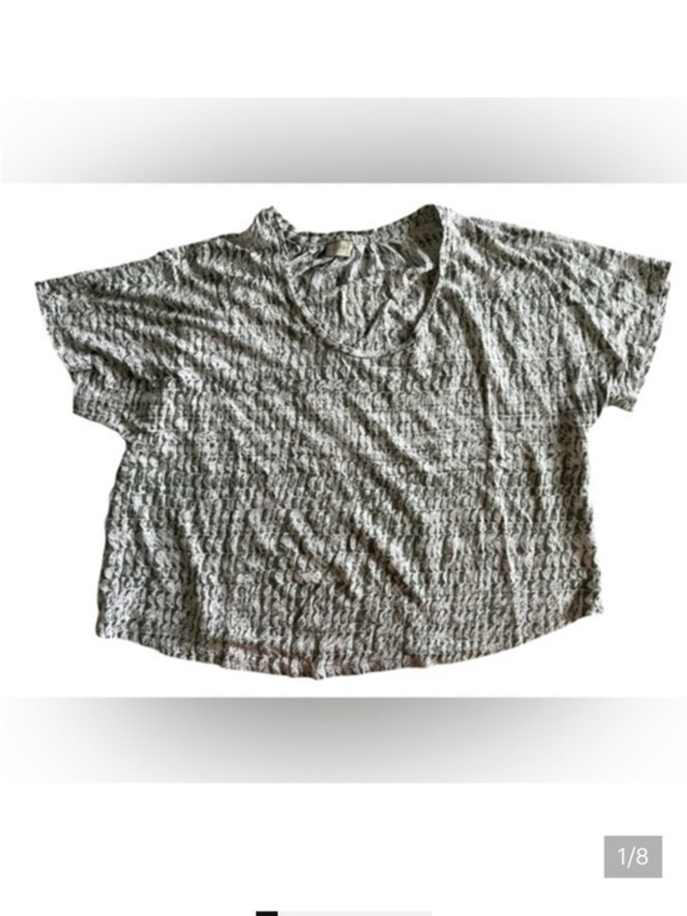 Linen Poetry Monochrome Textured Short Sleeve Tee
